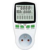 Green Mobility-one Piece Plugin Watt Kw Meter, Ampèremètre De Moniteur D'Électricité Domestique, Wattmètre Socket Compteur D'Énergie, Testeur D'Analyseur De Compteur, Protection Contre Les Surcharges