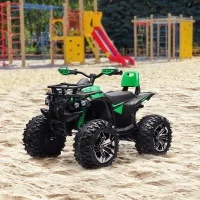 Quad Eléctrico De 12 V Para Niños De 3 A 5 Años, 3-8 Km/h, Coche Eléctrico Infantil Con Batería De 10 Ah, Música, Mp3, Usb, Tarjeta Tf, Faros Y Pedales, En Pp Y Metal, 100 X 65 X 73 Cm, Verde.