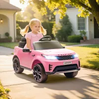 Coche Eléctrico De Juguete Para Niños De 3 A 6 Años Con Licencia Land Rover Discovery 12v, 2,5-4,5 Km/h. Coche Eléctrico Para Niños Con 2 Motores, Suspensión, Control Remoto, Usb, Música, Faros, Claxo