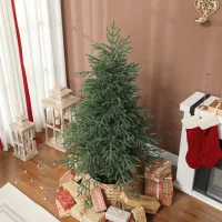 Árbol De Navidad De Abeto Frondoso De 1,5 M Con Puntas Densas Y Realistas, Fácil De Armar - Verde