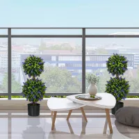 Conjunto De 2 Plantas Artificiales, Resistentes A Los Rayos Uv, En Maceta, De 70 Cm, Ideales Para Sala De Estar O Jardín.