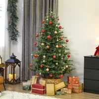 Árbol De Navidad Artificial Con Ramas Realistas, Abeto Artificial, Soporte De Metal, Fácil Montaje, Verde