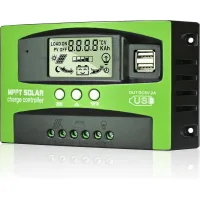 Controlador De Carga Solar Mppt De 100 A, 12 V/24 V, Automático. Regulador De Carga Solar Mppt De 100 A Con Sonda De Temperatura, Pantalla Lcd, 2 Puertos Usb, Para Todas Las Baterías De Plomo Y Litio