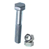Tornillo Hexagonal 931/934 Zincado 14x60 Con Tuerca 8.8