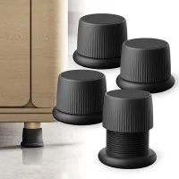 Obosoe Paquete De 4 Elevadores De Muebles, Patas Ajustables Para Muebles Con Fijación Autoadhesiva - Protección Para El Suelo De Sillas Y Sofás