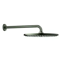 Grohe Conjunto De Rociador Rainshower Cosmopolitan 310 100738, 1 Tipo De Chorro, Rociador De Ducha Metálico (27 478), Brazo De Ducha 380 Mm, Caudal Máximo (a 3 Bar): 8 L/min, Satin Graphite, 100738mg0