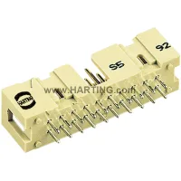 Conector Eléctrico Harting Edge Connector 6 Pines 2 Filas