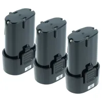 Vhbw 3x Batería Compatible Con Makita Td022d, Td022, Td021dsex, Td021dz  Para Td021dsw, Td021dzw, Td022dse Herramienta (2000 Mah, Li-ion, 7,2 V)
