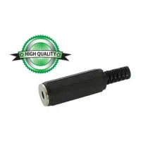 Jack Hembra Mono De 3.5 Mm - Capuchón De Plástico - Color Negro