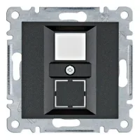 Lumina  Soporte Doble Keystone Jack Negro Wl2323