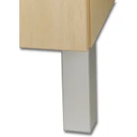 Dekorfuß Square 45x45 Mm, Länge 150 Mm, Kunststoff Silberfarbig