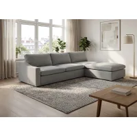 Mega Sofa Modular Lindo + Puff 286cm, Gris
