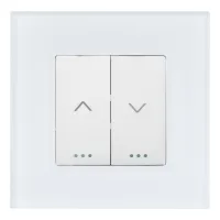 Efectoled - Interruptor Pulsador Para Persianas Automáticas Con Flechas Y Marco Pc Modern Blanco