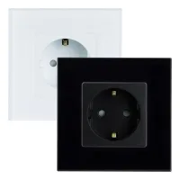 Enchufe Schuko Con Marco Pc Modern Blanco