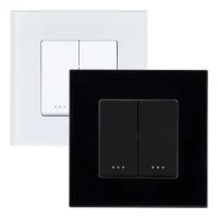 Interruptor Doble Con Marco Pc Modern Blanco