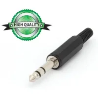Velleman - Jack Macho 6.35mm Estéreo Plástico Negro