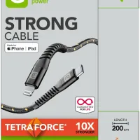 Cellularline Tetra Force Cable 200cm - Usb-c To Lightning