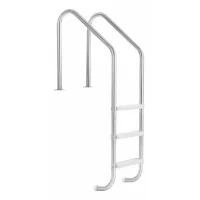 Mophorn Escalera De Piscina De Acero Inoxidable, Capacidad 120 Kg. Diseñada Con Pasamanos Ergonómicos Y Superficie Antideslizante Para Piscinas Enterradas Y Elevadas De 121,9 A 137,2 Cm.
