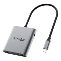 Adapt R 2v1 Usb C Poklad A 2 Hdmi 2 0 Usb C 4k 100w Pd