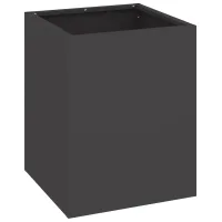 Macetero Moderno De Color Negro 32 X 32 X 40 Cm Resistente Y Minimalista Fabricado En Acero Laminado En Frío 020052453