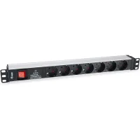 Equip - 333309 Unidad De Distribución De Energía (pdu) 7 Salidas Ac 1u Negro, Plata