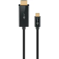 Goobay Cable Usb C A Hdmi 2.0 – Conector Chapado En Oro, Resoluciones Ultra Hd Hasta 4k @ 60 Hz, Adaptador Usb-c A Hdmi Para Ordenador Portátil, Ps5, Xbox, Apple Tv 4k, Accesorios De Tv – 2m - 75697