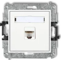 Karlik Maxi Toma De Corriente Blanca Con 2 Puertos Rj45
