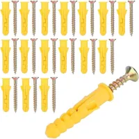 Kit De Anclajes Para Paneles De Yeso - Anclaje Para Pared Hueca Con Tornillo, Surtido De Anclajes Autoperforantes Para Pared Hueca, Nailon, 100 Piezas / 50 Juegos