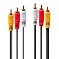 Lindy 3 Cables Av Premium, Con Conectores Machos Rca, 1 m, De La Marca