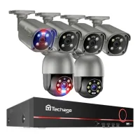 Sistema De Cámaras Ptz, Resolución 4k, Audio Bidireccional, 1 Tb, 8 Canales, 6 Cámaras.