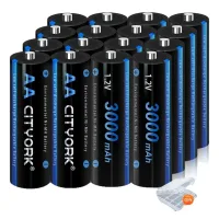 Pilas Recargables Aa, Capacidad De 3000 Mah, Cargador Inteligente