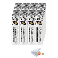 Pilas Recargables, Cargador Usb, Alta Capacidad, 16 Pilas Aaa