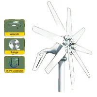 Generador De Turbina Eólica, Alta Eficiencia, Funcionamiento A Baja Velocidad Del Viento, 12 V, Con Controlador Mppt, 1000 W