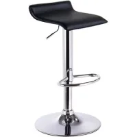 Taburete De Bar Giratorio 360° Cuero Sintético + Metal 39,5 X 38,5 X 84 Cm,negro,woltu