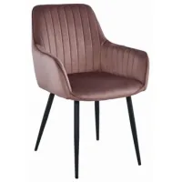 Silla De Comedor Terciopelo Valora Selo Asiento De Terciopelo Rosa