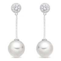Luxenter Pendientes 'Calgio'  blanco perla