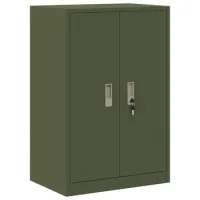 Armario De Almacenamiento Verde Oliva 60 X 40 X 90 Cm Acero Vidaxl