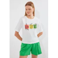 Bigdart Camiseta  amarillo / verde / langosta / blanco