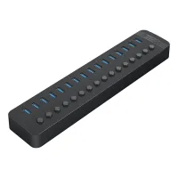 Concentrador Ct2u3-16ab Con 16 Interruptores Usb-a - Negro