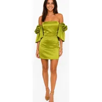 Fulgor Vestido 'Seda'  verde