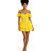 Fulgor Vestido 'Renda'  amarillo