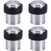 Butoir De Porte De Sol 4.6 Cm En Acier Inox Arrêt De Porte Butée Bloque Porte, (lot De 4)