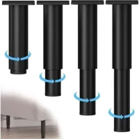 4 Patas De Mueble Regulables, Pata De Mueble Con Altura Ajustable De 20 A 37 Cm En Metal, Patas Para Muebles Con Tornillos Para Sofás, Camas, Mesitas De Noche, Cocinas Y Armarios