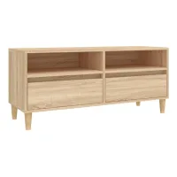 Mueble de tv madera contrachapada roble sonoma 100x34,5x44,5 cm