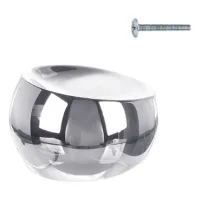 Tirador Redondo Para Muebles Riex Xk11 De Cromo Pulido.