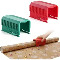 Cortador de papel de regalo, paquete de 2 unidades - cortador de rollos de papel navideño para envolver regalos, navidad, etc.