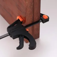Abrazaderas de una mano de 4 piezas, abrazadera de barra con trinquete, 4 pulgadas, herramienta de sujeción rápida para carpintería, bricolaje