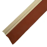 Tapajuntas de plomo rojo plisado - ancho 170 mm - soporte de tapajuntas sahara integrado - modelo junta masilla - largo 2m