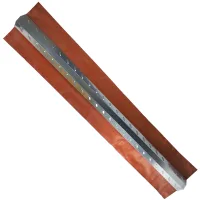 Cumbrera rígida galva-plomo – babero 140 mm rojo – longitud 2 m