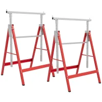 Caballetes de trabajo - juego de 2 unidades - rojo